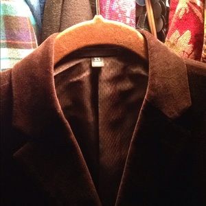 Chocolate velour blazer